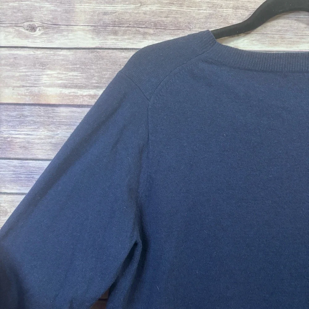 J. CREW Blue Wool Blend Sweater Size Large
